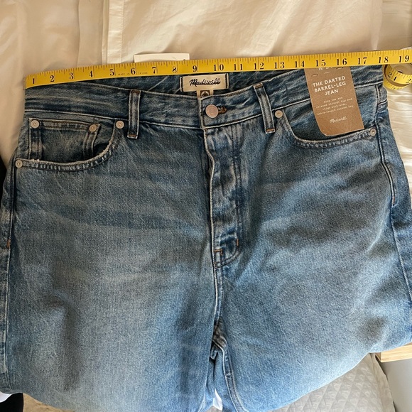 Madewell The Darted Barrel-Leg Jeans Dobbins Wash Women's 29 Casual Everyday - Picture 14 of 14